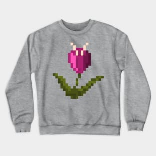 Purple Pixel Flower Crewneck Sweatshirt